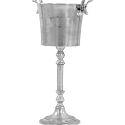 vidaXL Champagnekoeler 39x29x71 cm massief aluminium zilverkleurig