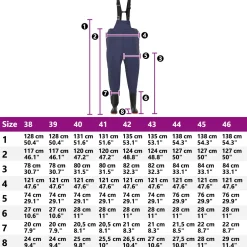 vidaXL Chest Waders met laarzen Maat 38 Blauw