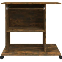 vidaXL Computerbureau 80x50x75 cm bewerkt hout gerookt eikenkleurig