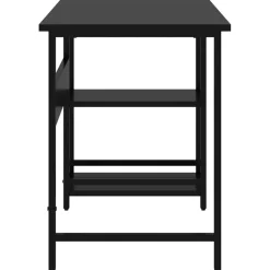 vidaXL Computerbureau 105x50x72 cm MDF en metaal zwart