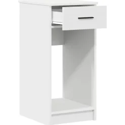 vidaXL Computertorenstandaard met lade 35x45x77 cm wit