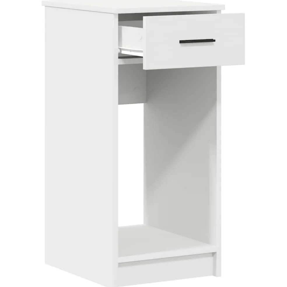 vidaXL Computertorenstandaard met lade 35x45x77 cm wit