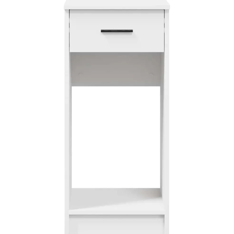 vidaXL Computertorenstandaard met lade 35x45x77 cm wit