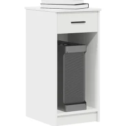 vidaXL Computertorenstandaard met lade 35x45x77 cm wit