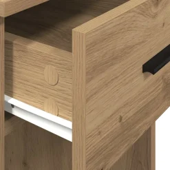 vidaXL Computertorenstandaard met lade 35x45x77 cm artisanaal eiken