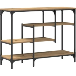 vidaXL Console Tafel artisanaal eikenkleurig 100 x 35 x 75 cm