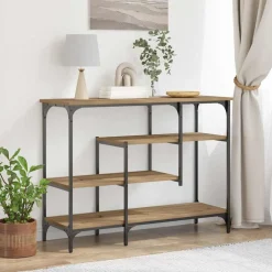 vidaXL Console Tafel artisanaal eikenkleurig 100 x 35 x 75 cm