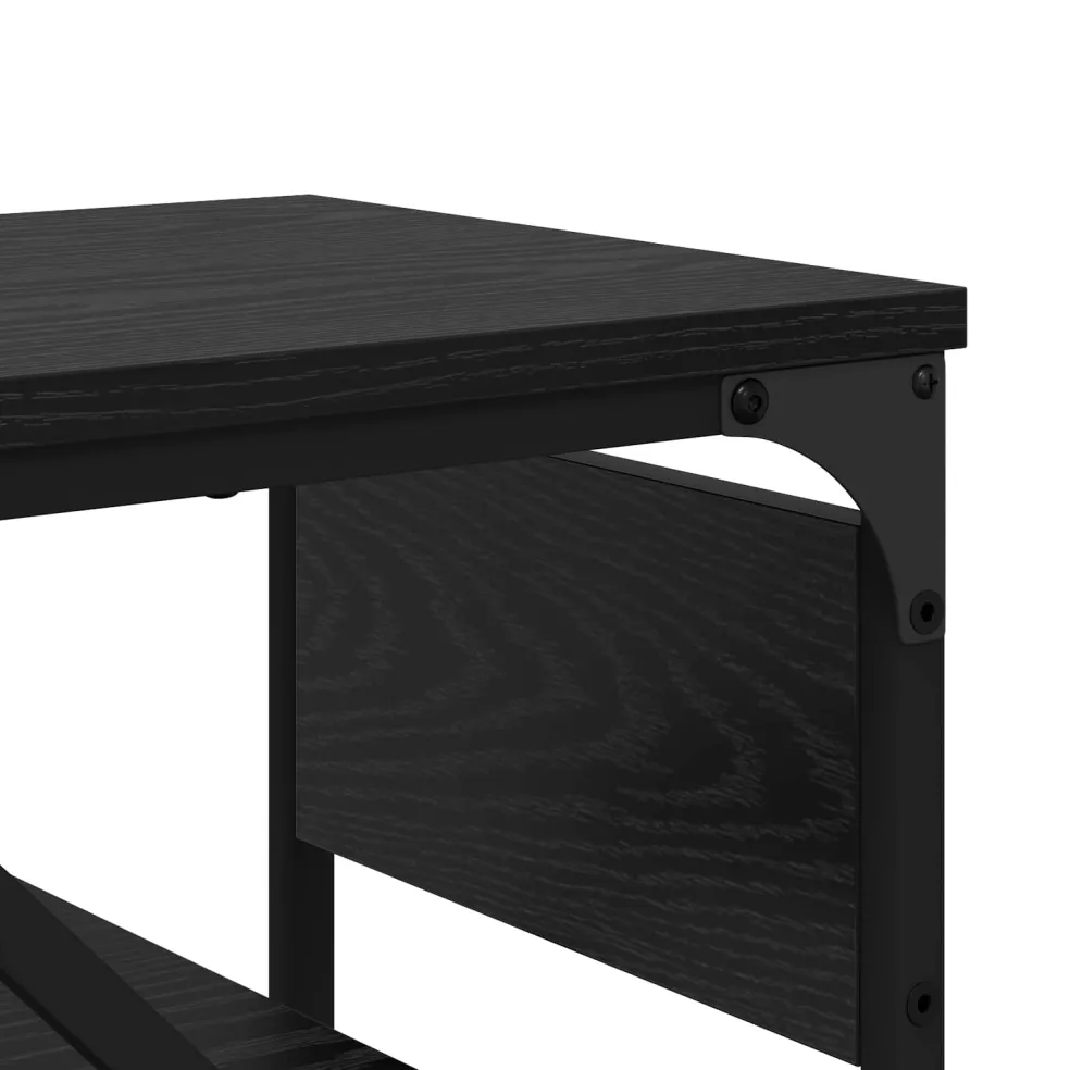 vidaXL Consoletafel Zwart Eiken Bewerkt hout 105x30x75cm