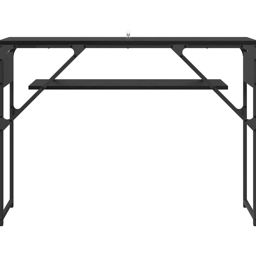 vidaXL Consoletafel Zwart Eiken Bewerkt hout 105x30x75cm