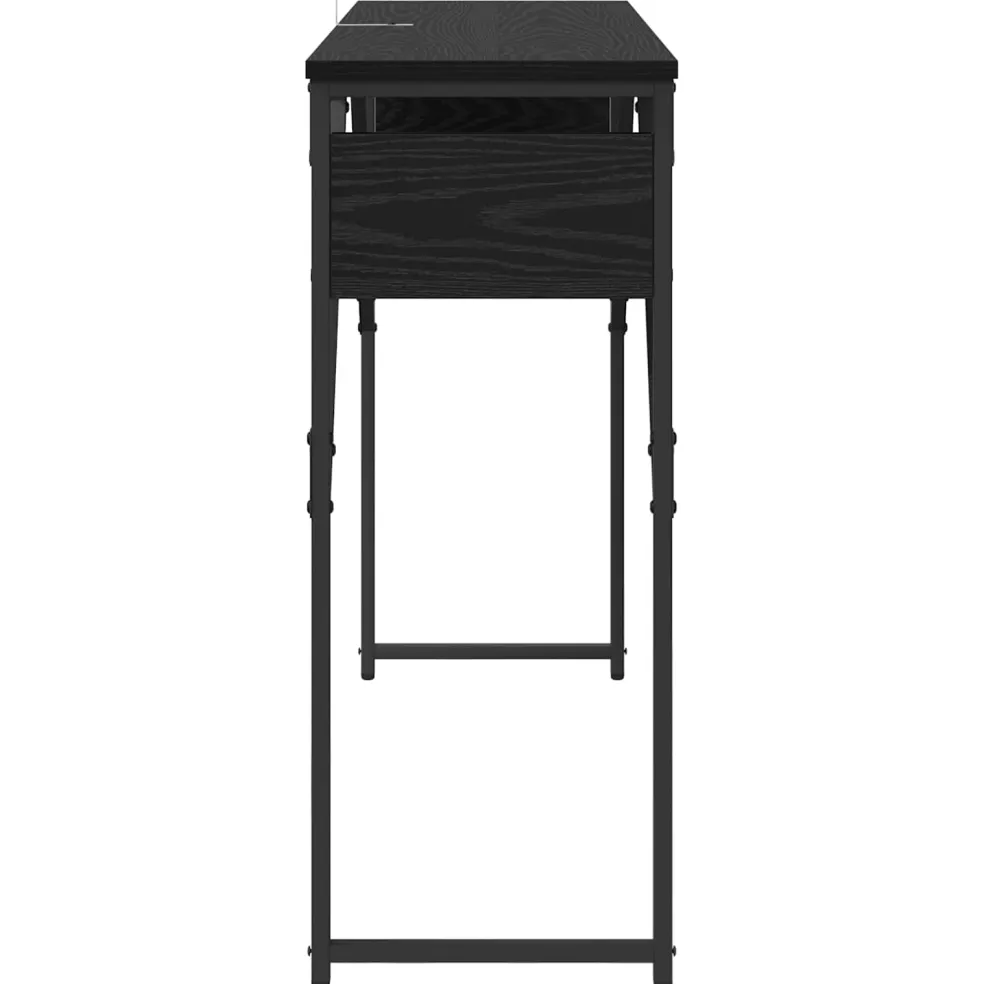 vidaXL Consoletafel Zwart Eiken Bewerkt hout 105x30x75cm