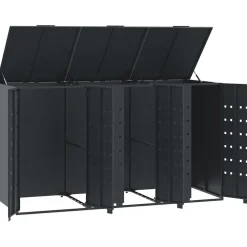 vidaXL Containerberging 3 containers 207x79x117 cm staal antraciet