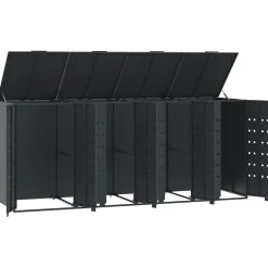 vidaXL Containerberging 4 containers 276x79x117 cm staal antraciet