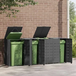 vidaXL Containerberging 4 containers 276x79x117 cm staal antraciet