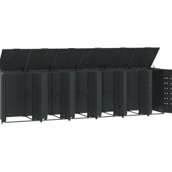 vidaXL Containerberging 6 containers 414x79x117 cm staal antraciet