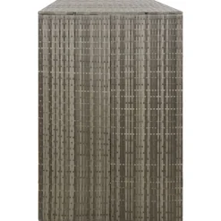 vidaXL Containerberging driedubbel 207x80x117 cm poly rattan grijs