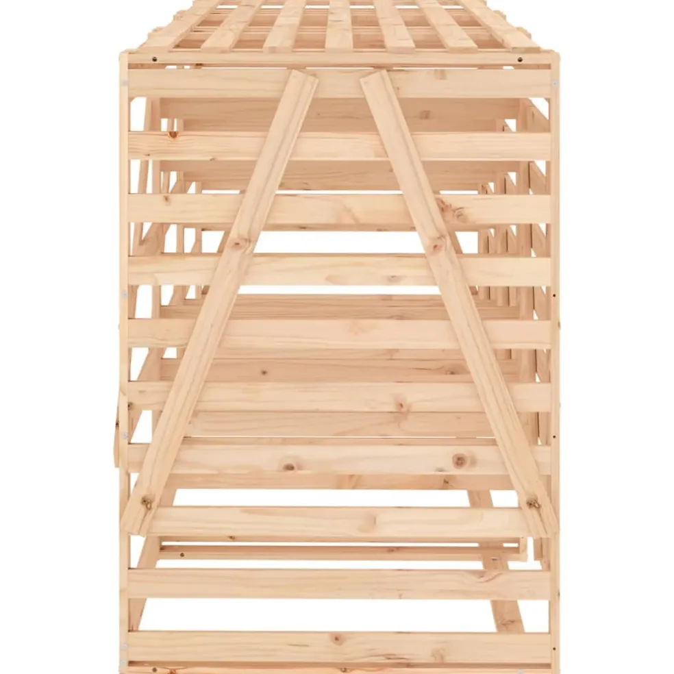 vidaXL Containerberging drievoudig massief grenenhout