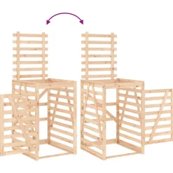 vidaXL Containerberging drievoudig massief grenenhout