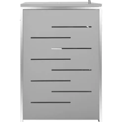 vidaXL Containerberging driedubbel 207x77,5x115 cm roestvrij staal