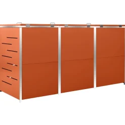 vidaXL Containerberging driedubbel 207x77,5x115 cm roestvrij staal