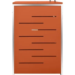 vidaXL Containerberging dubbel 138x77,5x115 cm roestvrij staal