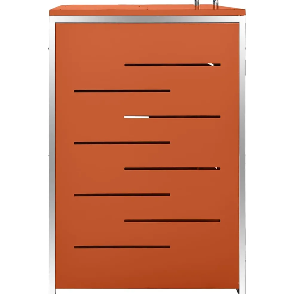 vidaXL Containerberging dubbel 138x77,5x115 cm roestvrij staal
