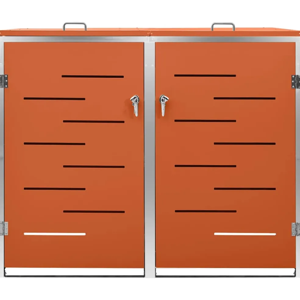 vidaXL Containerberging dubbel 138x77,5x115 cm roestvrij staal