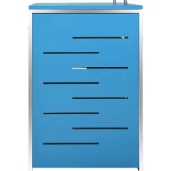 vidaXL Containerberging dubbel 138x77,5x115 cm roestvrij staal