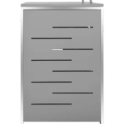 vidaXL Containerberging dubbel 138x77,5x115 cm roestvrij staal