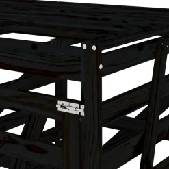 vidaXL Containerberging dubbel massief grenenhout zwart