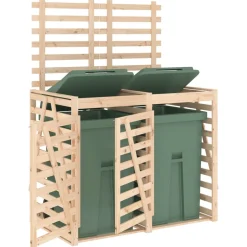 vidaXL Containerberging dubbel massief grenenhout