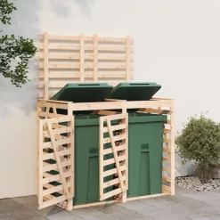 vidaXL Containerberging dubbel massief grenenhout