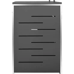 vidaXL Containerberging dubbel 138x77,5x115 cm roestvrij staal