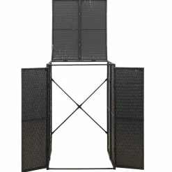 vidaXL Containerberging enkel 70x80x117 cm poly rattan zwart