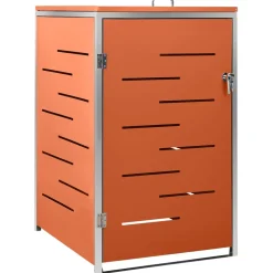 vidaXL Containerberging enkel 69x77,5x115 cm roestvrij staal