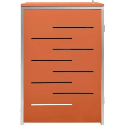 vidaXL Containerberging enkel 69x77,5x115 cm roestvrij staal