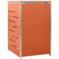 vidaXL Containerberging enkel 69x77,5x115 cm roestvrij staal