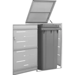 vidaXL Containerberging enkel 69x77,5x115 cm roestvrij staal