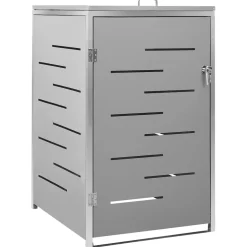 vidaXL Containerberging enkel 69x77,5x115 cm roestvrij staal