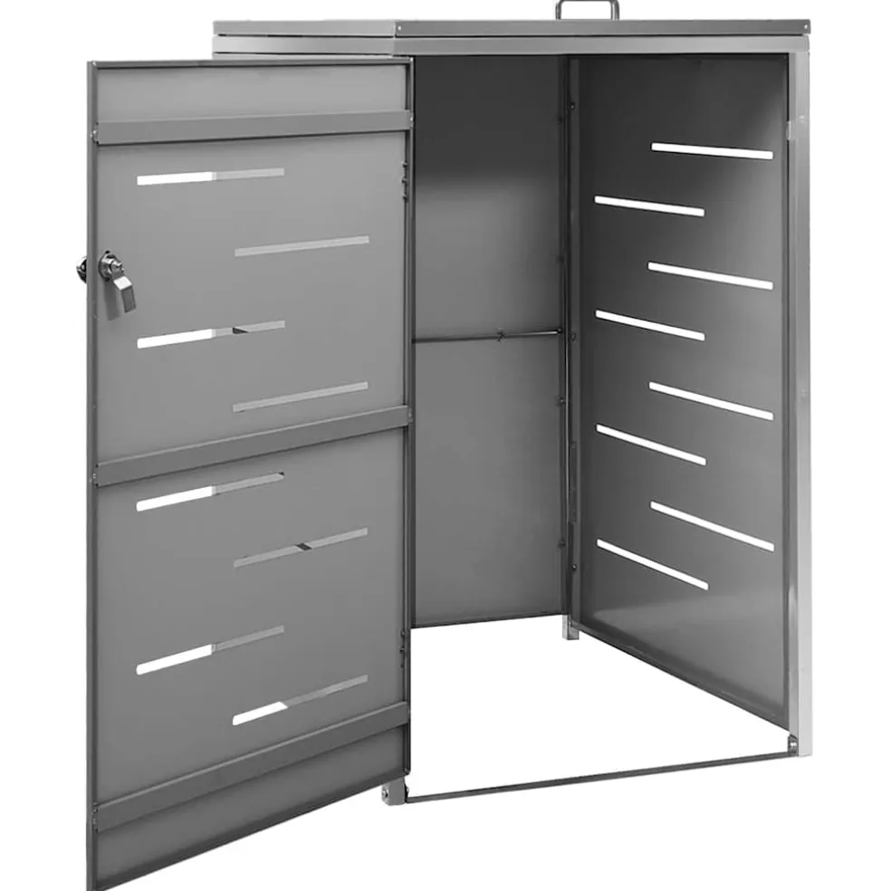vidaXL Containerberging enkel 69x77,5x115 cm roestvrij staal
