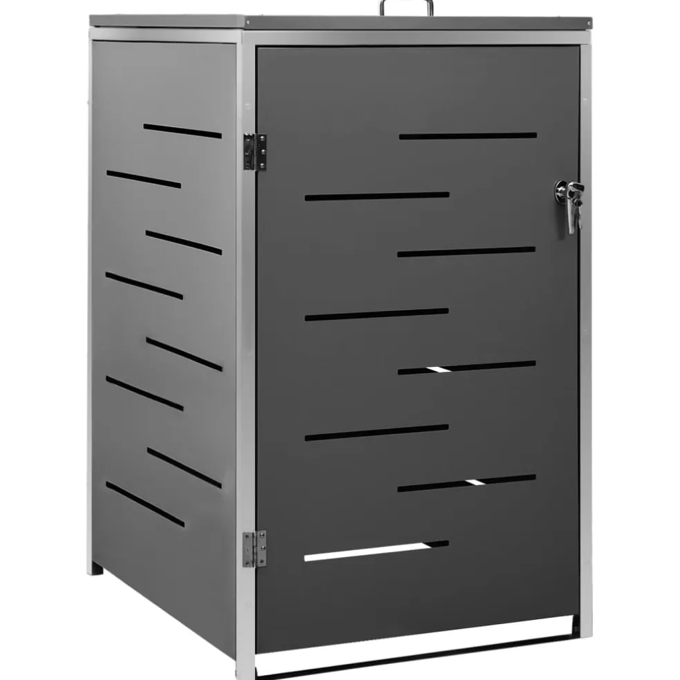 vidaXL Containerberging enkel 69x77,5x115 cm roestvrij staal
