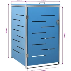 vidaXL Containerberging enkel 69x77,5x115 cm roestvrij staal