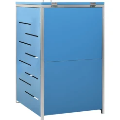 vidaXL Containerberging enkel 69x77,5x115 cm roestvrij staal