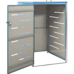 vidaXL Containerberging enkel 69x77,5x115 cm roestvrij staal