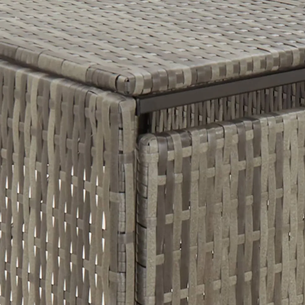 vidaXL Containerberging enkel 70x80x117 cm poly rattan grijs