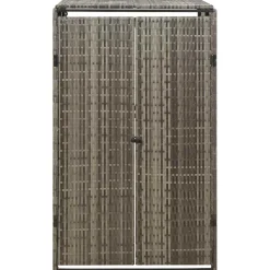 vidaXL Containerberging enkel 70x80x117 cm poly rattan grijs