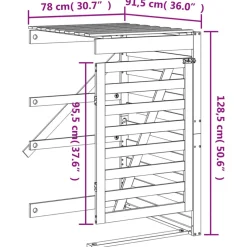 vidaXL Containerberging verlengstuk massief douglashout