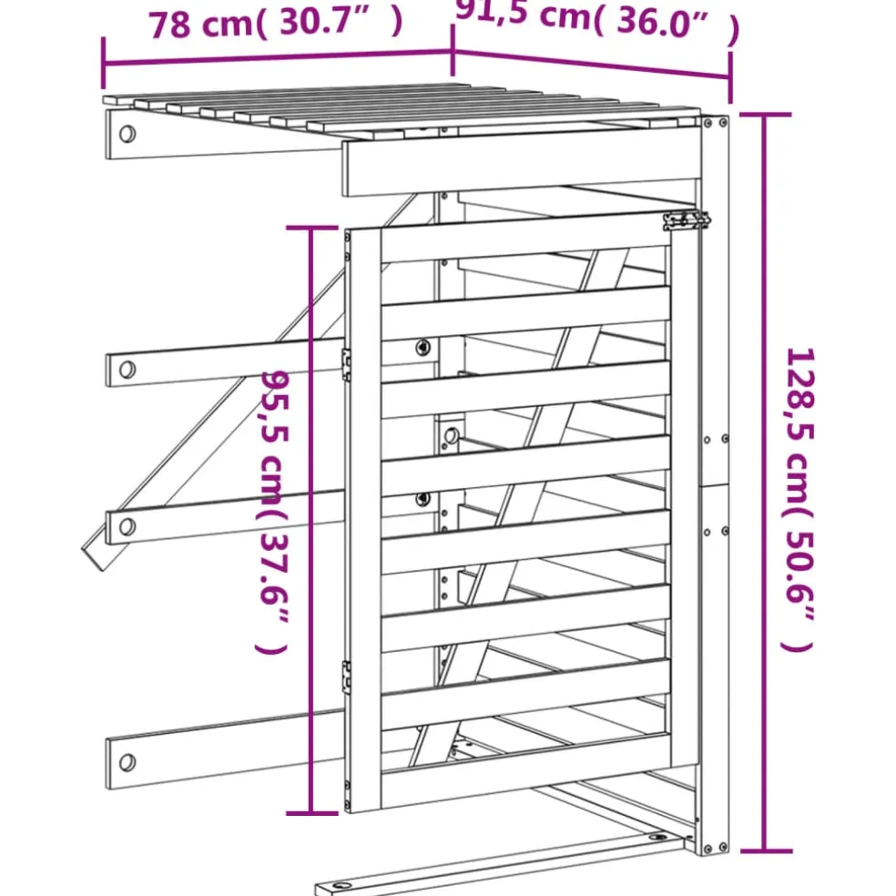 vidaXL Containerberging verlengstuk massief douglashout