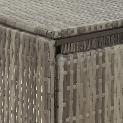 vidaXL Containerberging viervoudig 274x80x117 cm poly rattan grijs