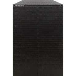 vidaXL Containerberging viervoudig 274x80x117 cm poly rattan zwart
