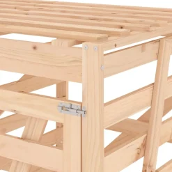 vidaXL Containerberging viervoudig massief grenenhout